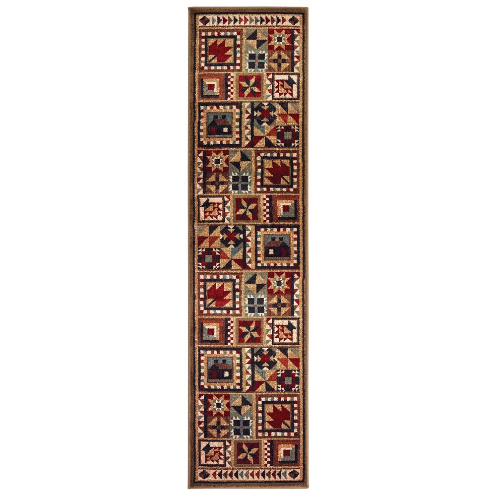 WOODLANDS Brown 1'10 X  7' 6 Area Rug. Picture 1