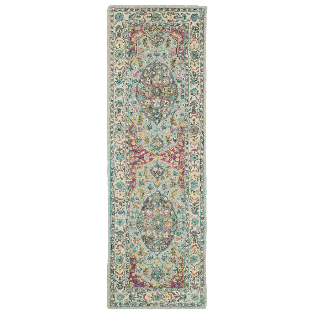 ZAHRA Grey 2' 6 X  8' Area Rug. Picture 1