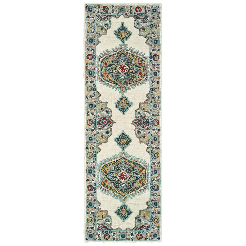 ZAHRA Ivory 2' 6 X  8' Area Rug. Picture 1