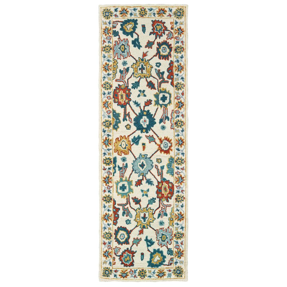 ZAHRA Ivory 2' 6 X  8' Area Rug. Picture 1