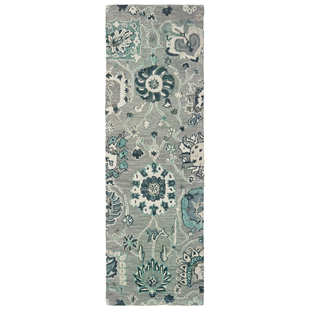 ZAHRA Grey 2' 6 X  8' Area Rug. Picture 1