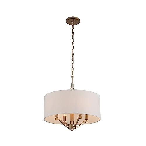 Light Wood and Brass Square Drum Chandelier, Belen Kox. Picture 1