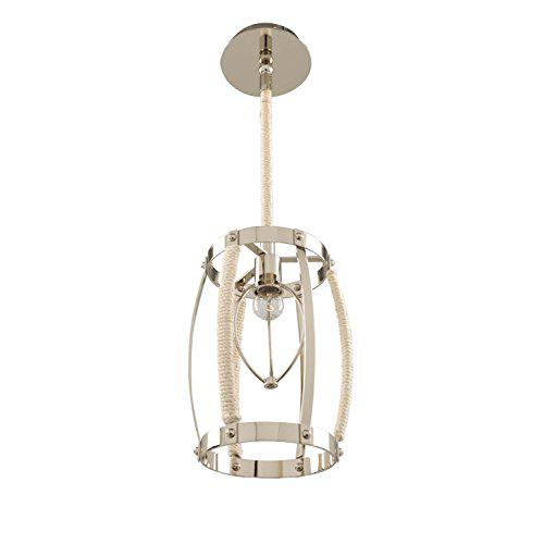 The Polished Nickel Rope 9-Inch Mini Pendant, Belen Kox. Picture 1