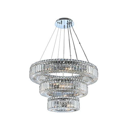 The Firenze Crystal Baguette and Square 3 Tier Pendant Chandelier, Belen Kox. Picture 1