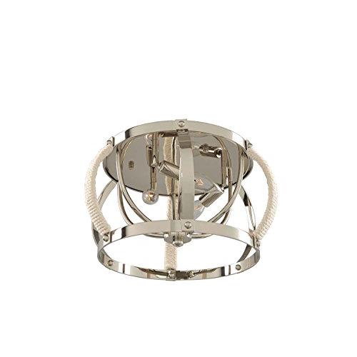 The Polished Nickel Rope 15-Inch Flush Mount, Belen Kox. Picture 1