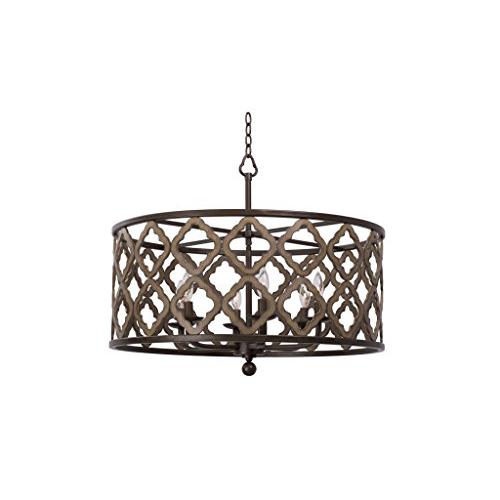 Weathered Wood and Iron Pendant Light, Belen Kox. Picture 1