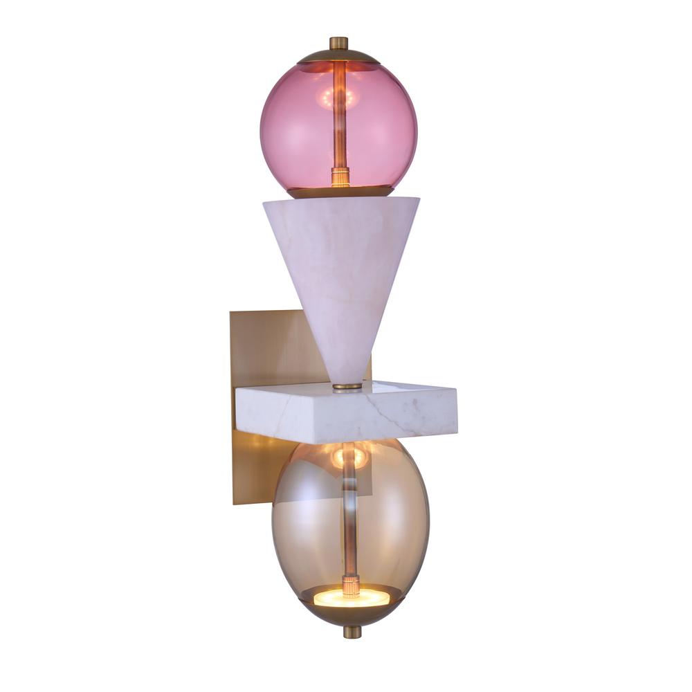 Demi Pink Jade LED Wall Sconce. Picture 1