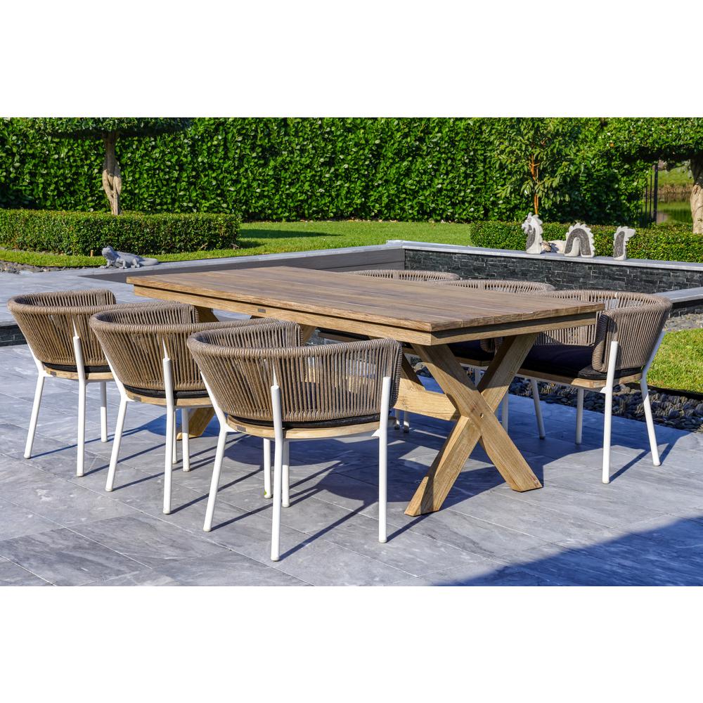 Santino 83 Inch Wood Dining Table. Picture 7