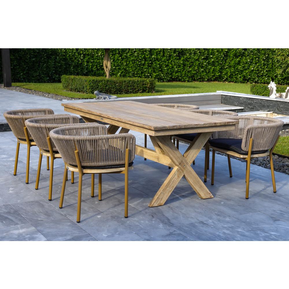 Santino 83 Inch Wood Dining Table. Picture 4