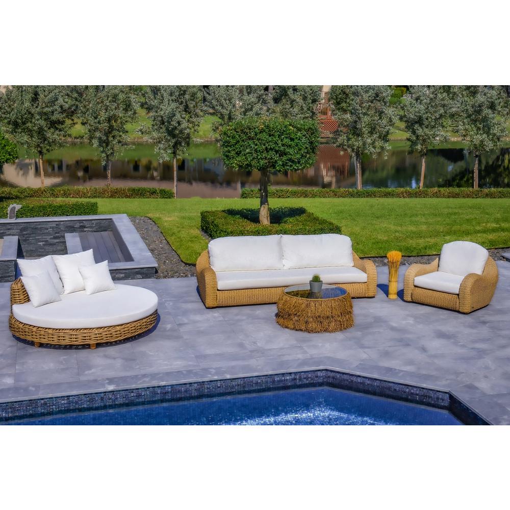 Katalina 3-Piece Outdoor and Backyard Poly Hyacinth Furniture Set. Picture 6