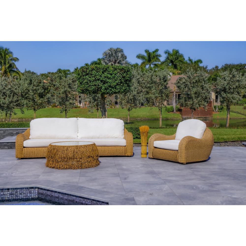 Katalina 3-Piece Outdoor and Backyard Poly Hyacinth Furniture Set. Picture 1