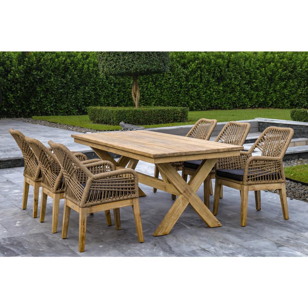 Santino 83 Inch Wood Dining Table. Picture 6
