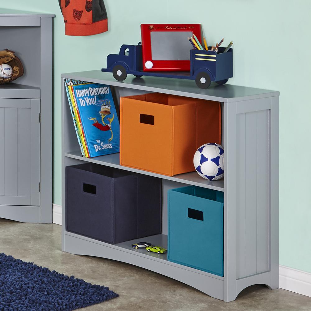 Kids Horizontal Bookcase, Gray. Picture 1