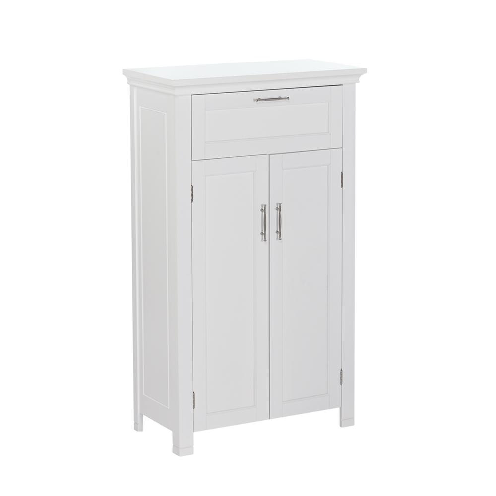 Somerset Two-Door Floor Cabinet, White. Picture 2