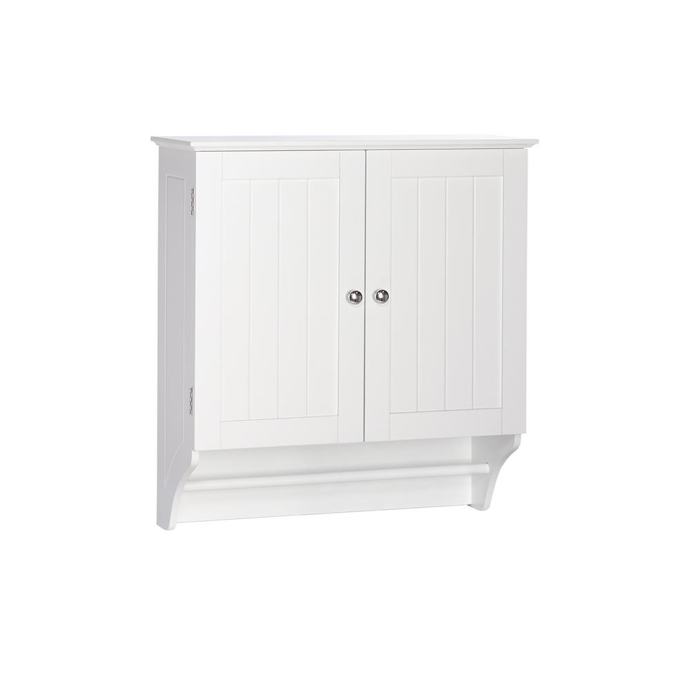 Ashland Two-Door Wall Cabinet, White. Picture 1