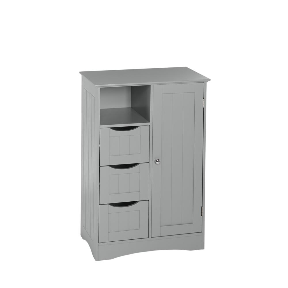 Ashland 1-Door, 3-Drawer Floor Cabinet, Gray. Picture 2