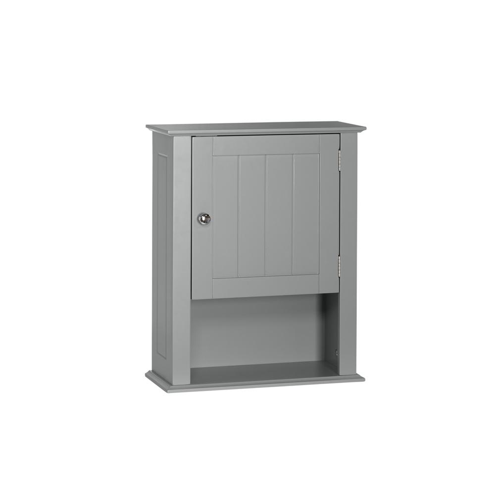 Ashland Single Door Wall Cabinet, Gray. Picture 2