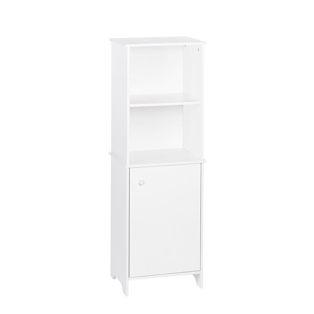 Medford Tall Floor Cabinet, White. Picture 2