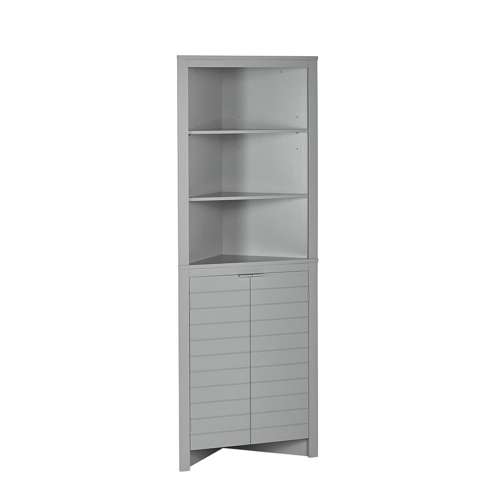 Madison Tall Corner Cabinet, Gray. Picture 2