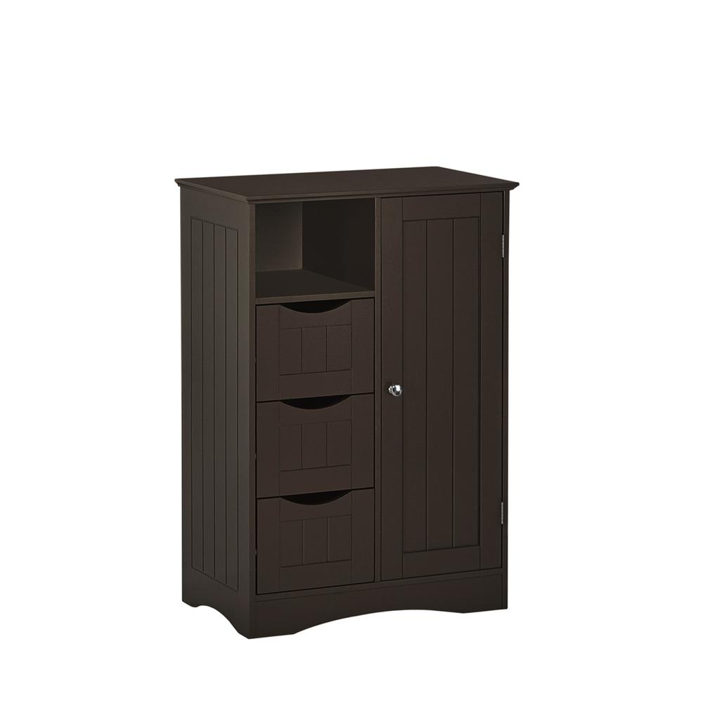 Ashland 1-Door, 3-Drawer Floor Cabinet, Espresso. Picture 2