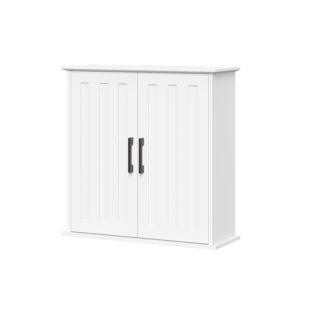 Monroe Two-Door Wall Cabinet, White. Picture 2