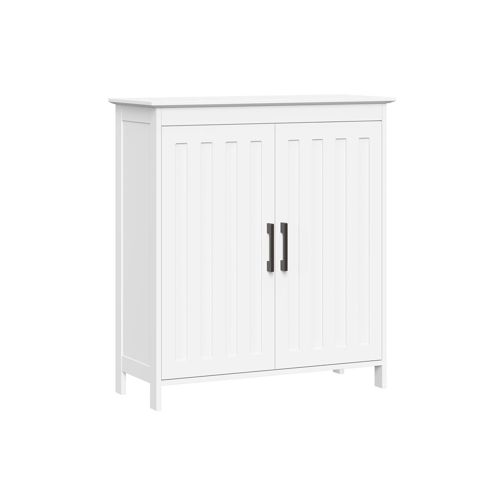 Monroe Two-Door Floor Cabinet, White. Picture 1