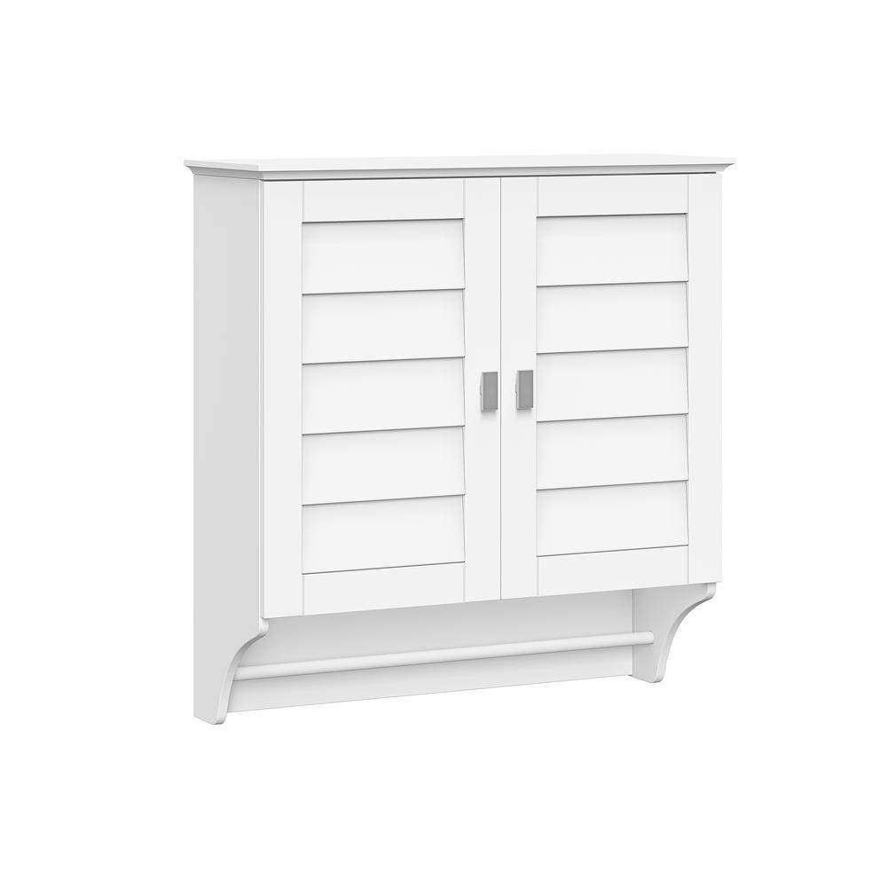 Brookfield Two-Door Wall Cabinet, White. Picture 1