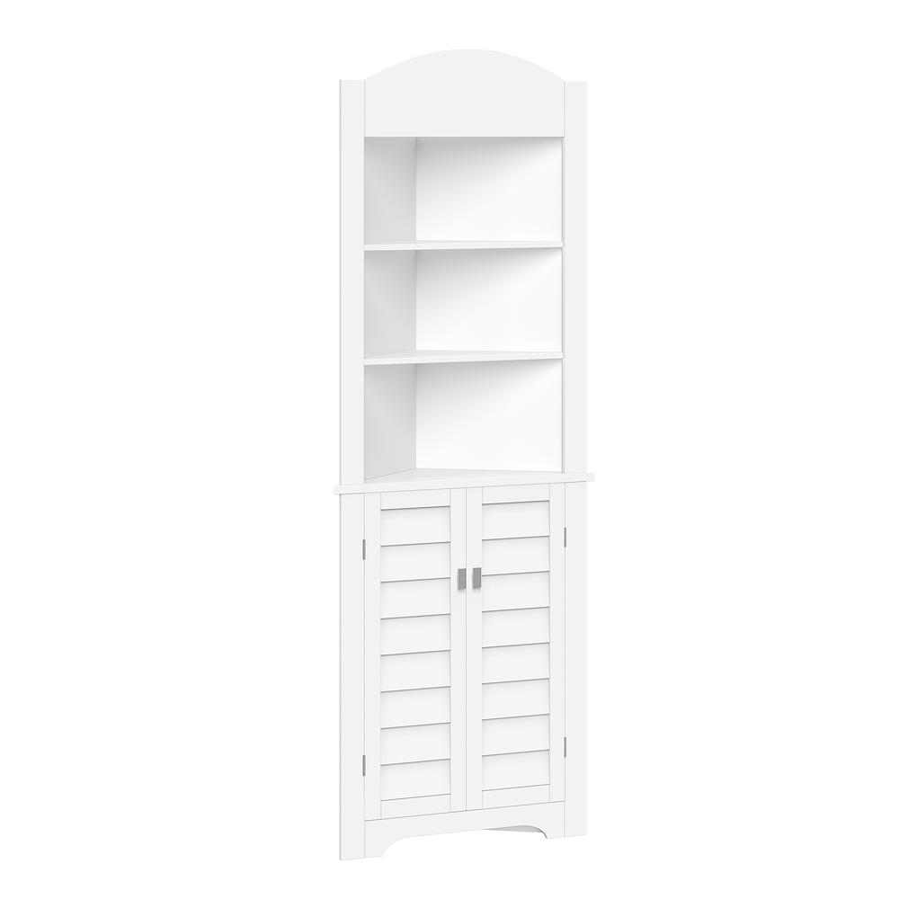 Brookfield Tall Corner Cabinet, White. Picture 1