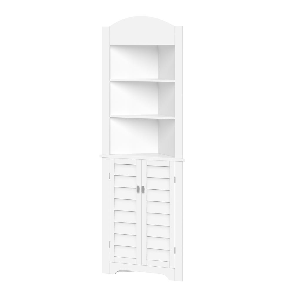 Brookfield Tall Corner Cabinet, White. Picture 3