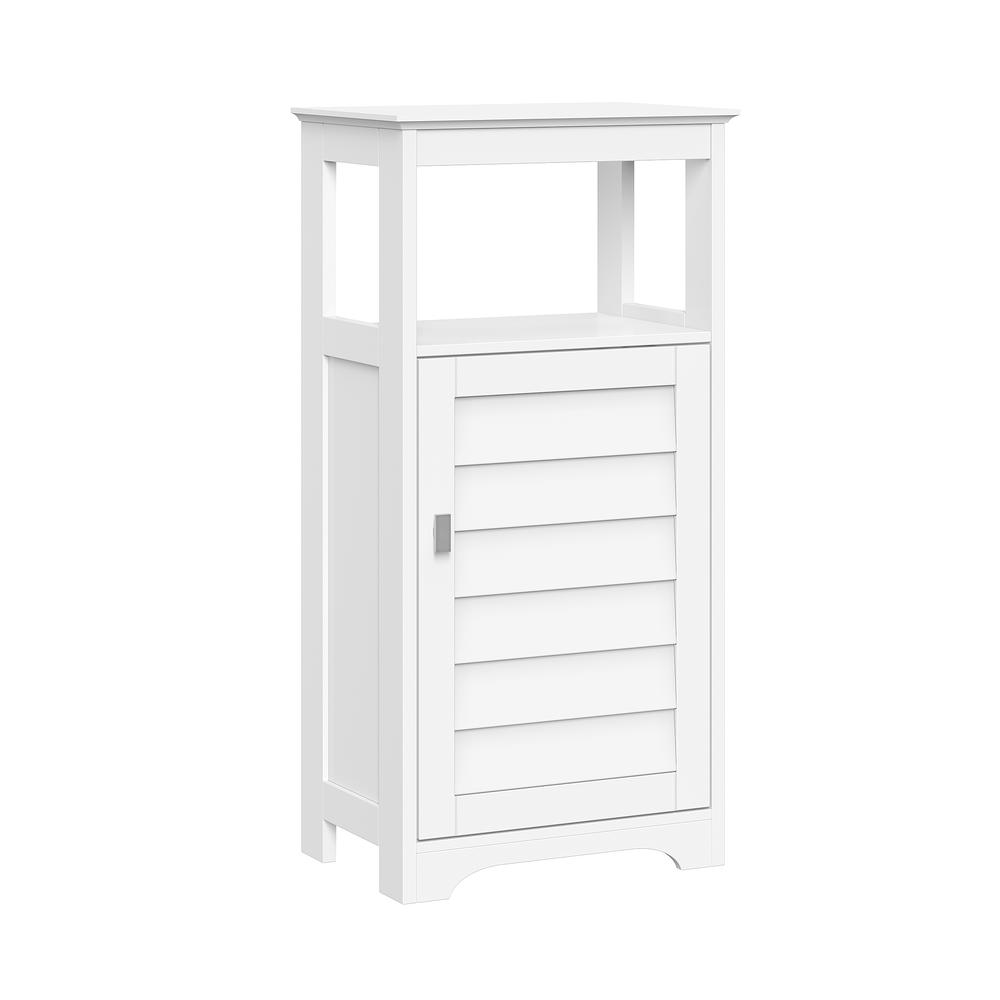 Brookfield Single Door Floor Cabinet, White. Picture 1