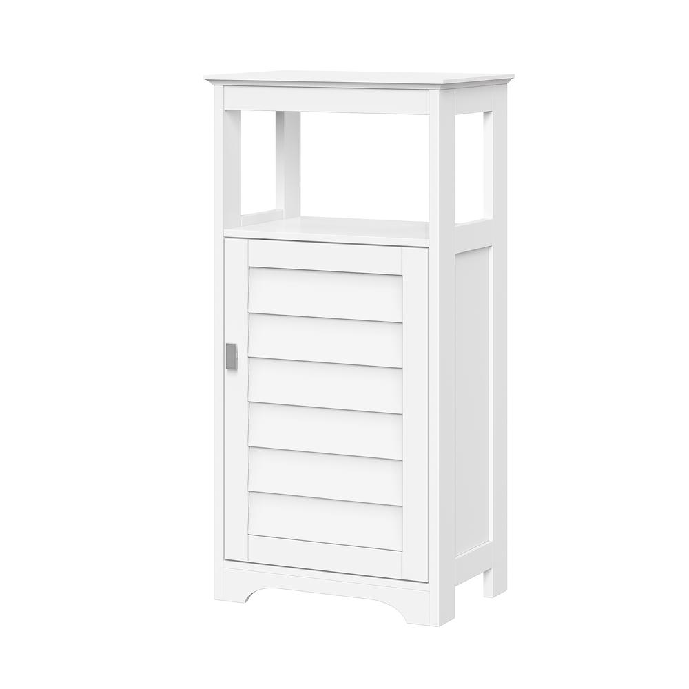 Brookfield Single Door Floor Cabinet, White. Picture 2