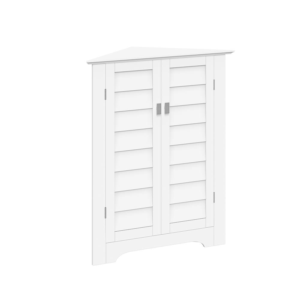 Brookfield Two-Door Corner Cabinet, White. Picture 1