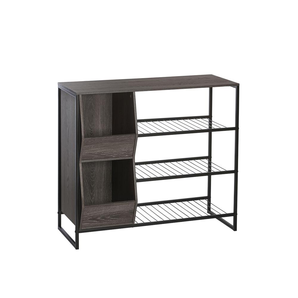 Afton 3-Tier Shoe Rack with Storage Bins. Picture 2