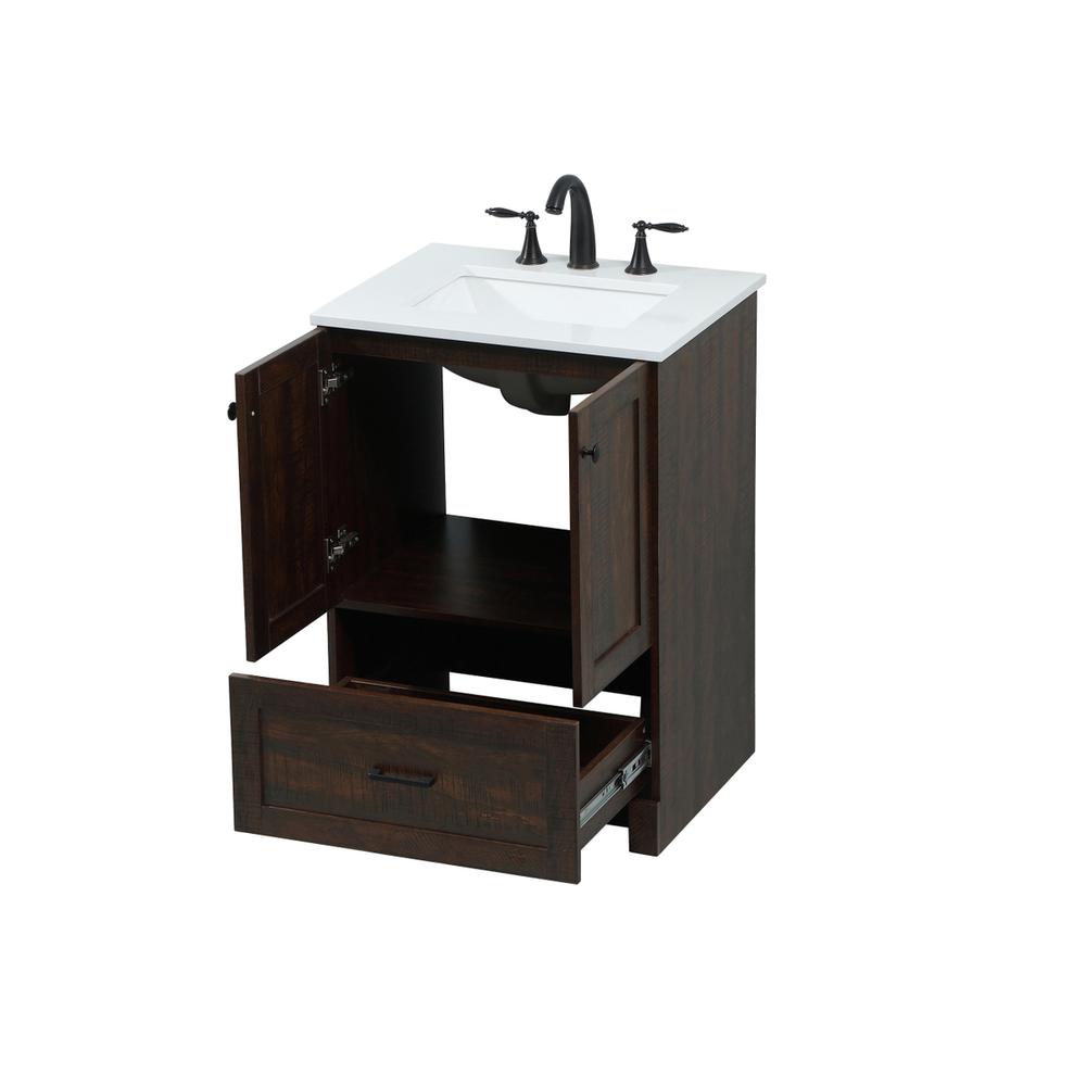 24 Inch Single Bathroom Vanity In Expresso. Picture 9
