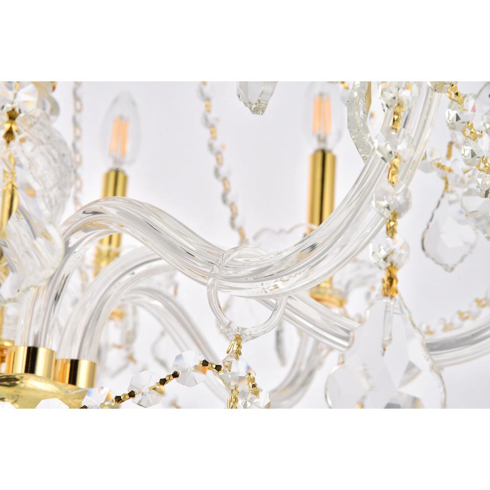 Verona 8 Light Gold Chandelier Clear Royal Cut Crystal. Picture 5