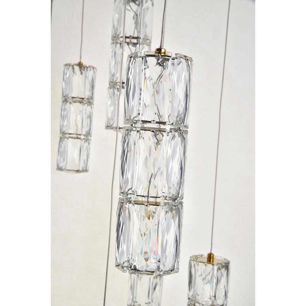 Polaris Led Light Gold Pendant Clear Crystal. Picture 3