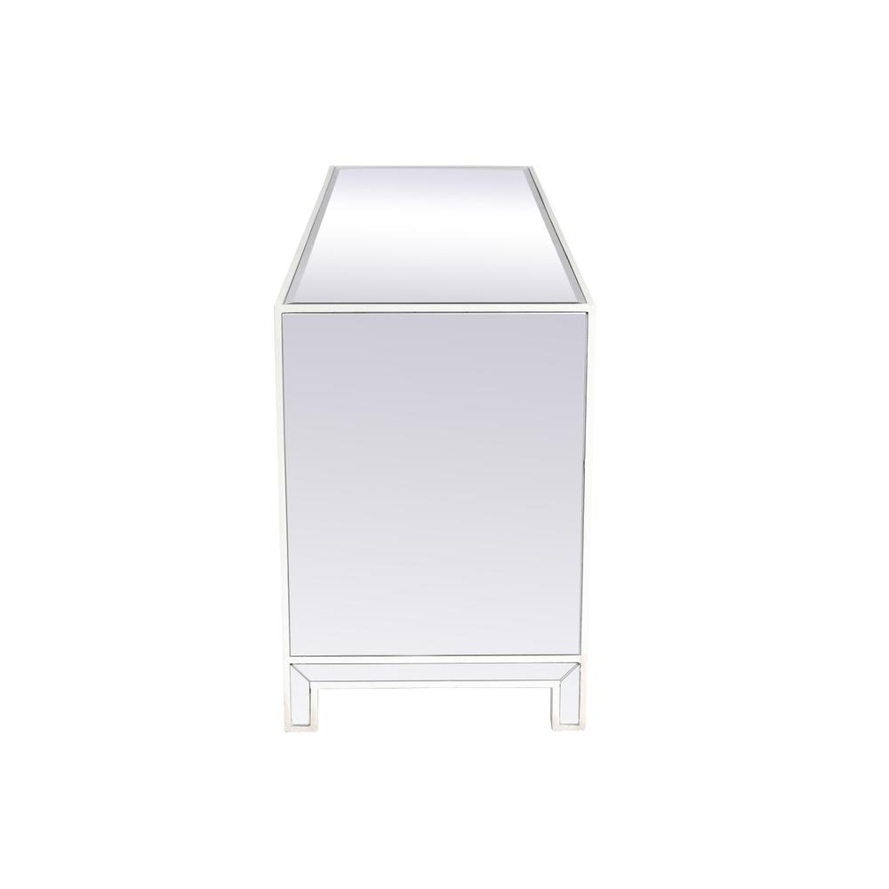 60 In. Mirrored Tv Stand In White. Picture 7