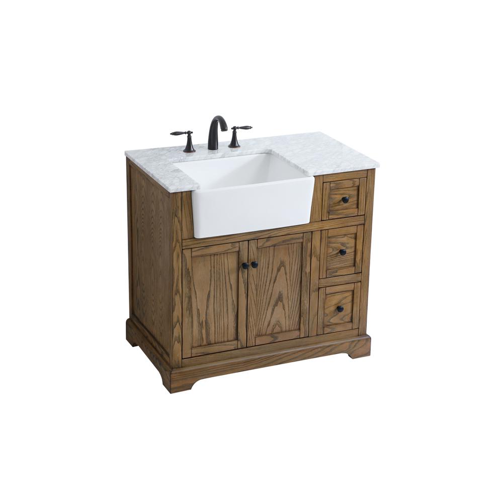 36 Inch Single Bathroom Vanity In Driftwood. Picture 8