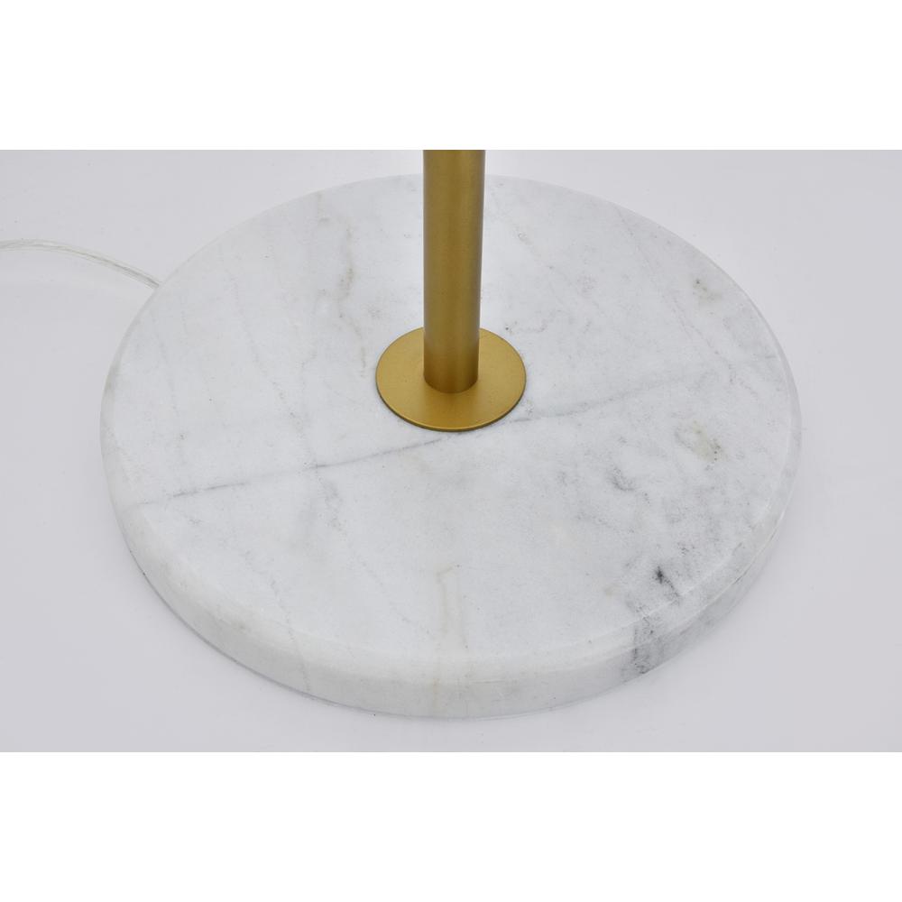 Eclipse 3 Lights Brass Floor Lamp With Frosted White Glass. Picture 5