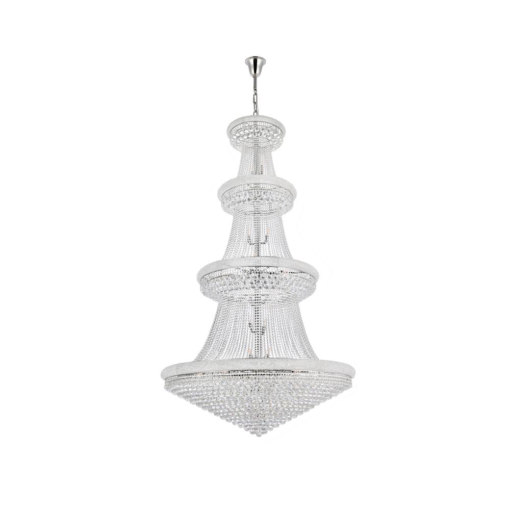 Primo 48 Light Chrome Chandelier Clear Royal Cut Crystal. Picture 6