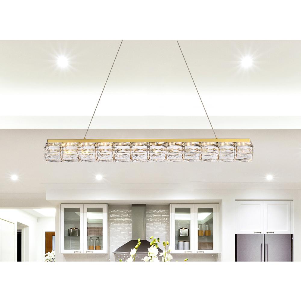 Valetta 36 Inch Led Linear Pendant In Gold. Picture 8