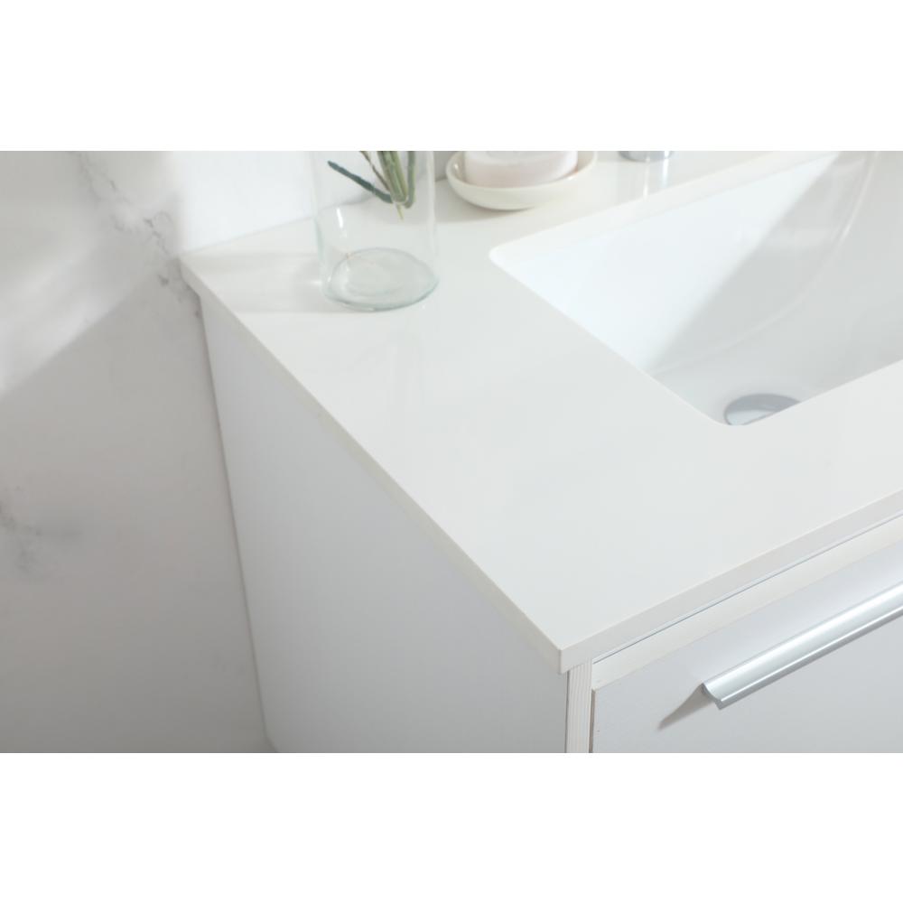 30 Inch Single Bathroom Vanity In White. Picture 5