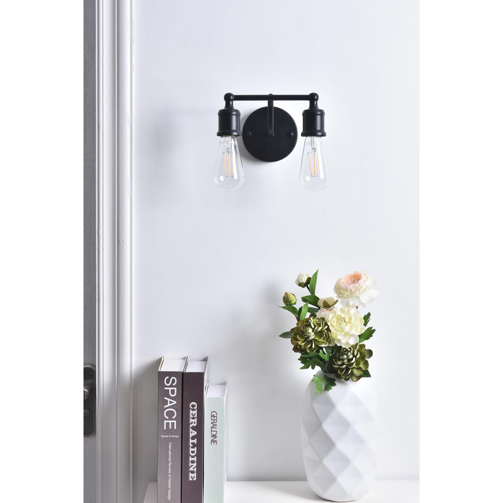 Serif 2 Light Black Wall Sconce. Picture 12