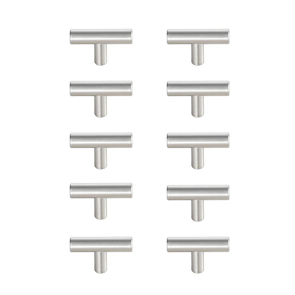 Quinn Brushed Nickel T Pull Multipack (Set Of 10). Picture 1