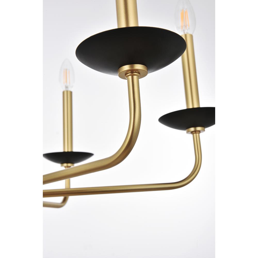 Cohen 42 Inch Pendant In Black And Brass. Picture 4