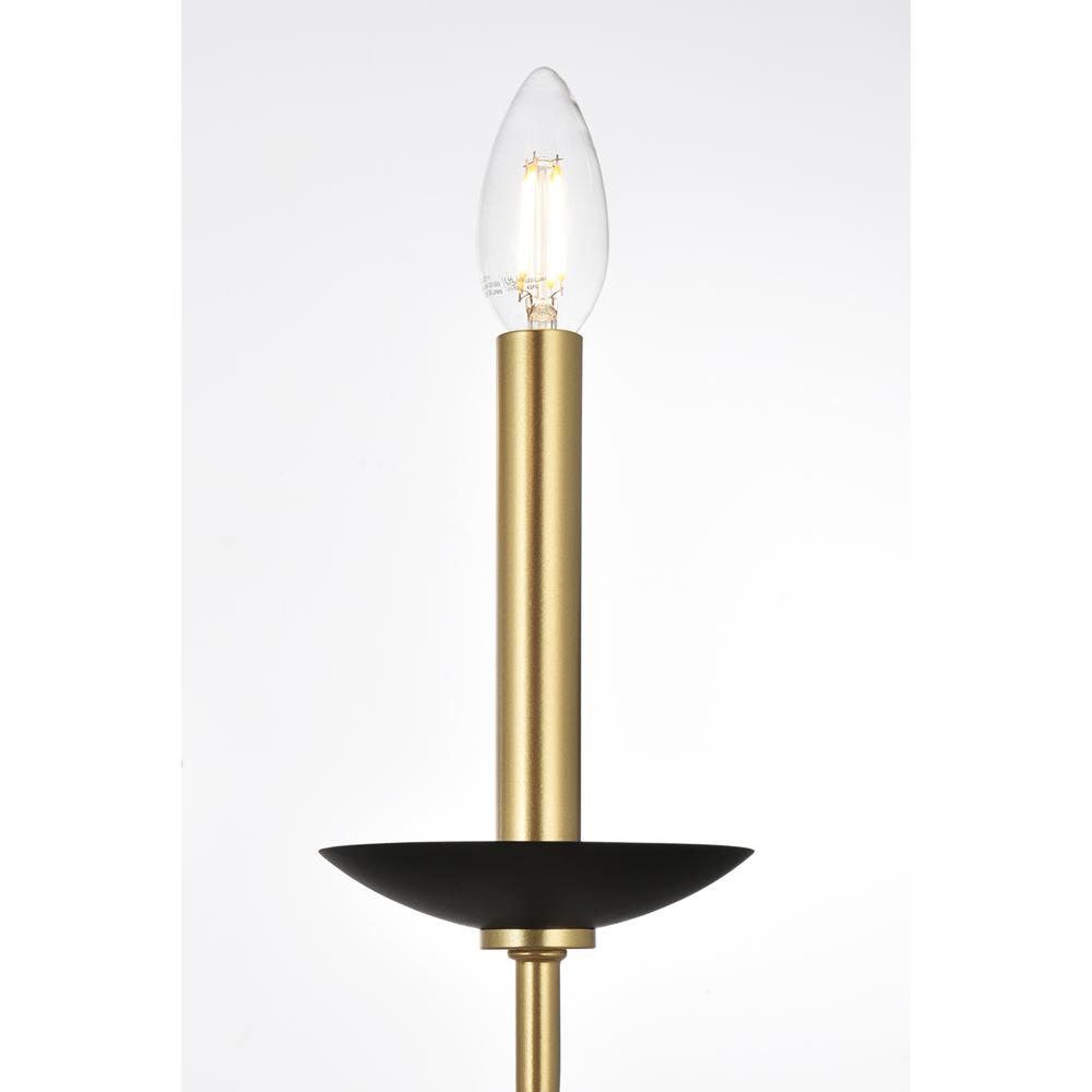 Cohen 30 Inch Pendant In Black And Brass. Picture 5