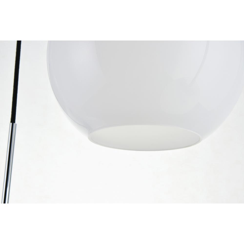 Baxter 3 Lights Chrome Pendant With Frosted White Glass. Picture 5