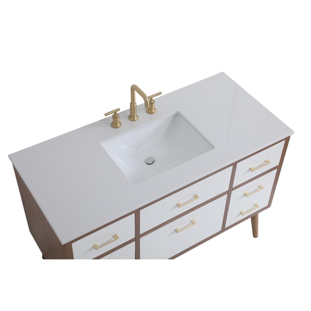 48 Inch Bathroom Vanity In White. Picture 10