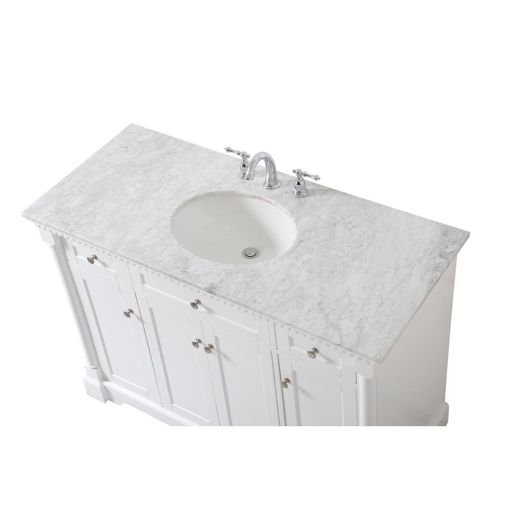 48 Inch Single Bathroom Vanity In  White. Picture 10