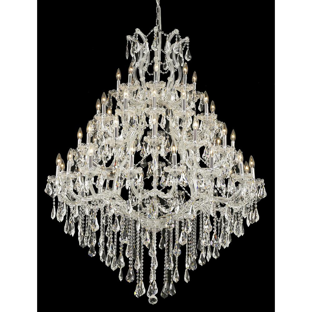 Maria Theresa 49 Light Chrome Chandelier Clear Royal Cut Crystal. Picture 1